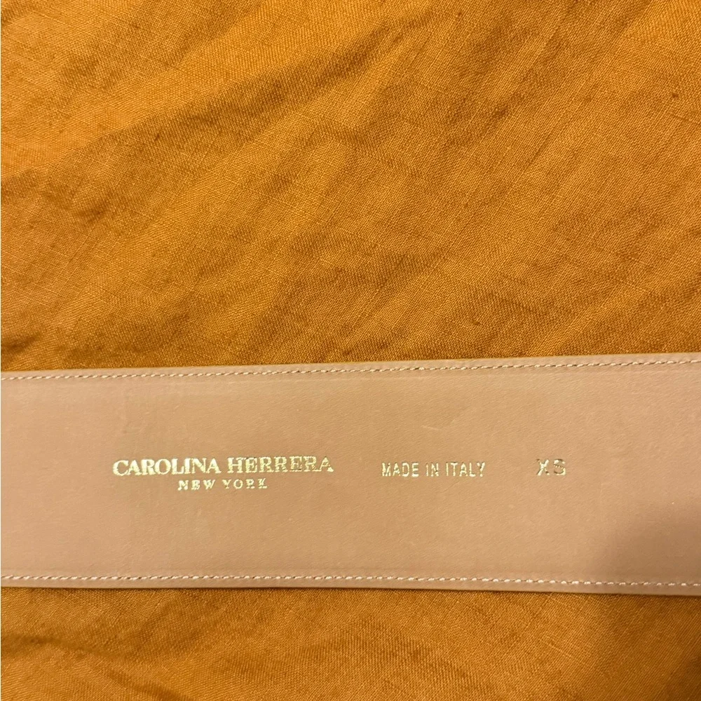 Carolina Herrera Blurry-Floral Square-Buckle Wide Belt